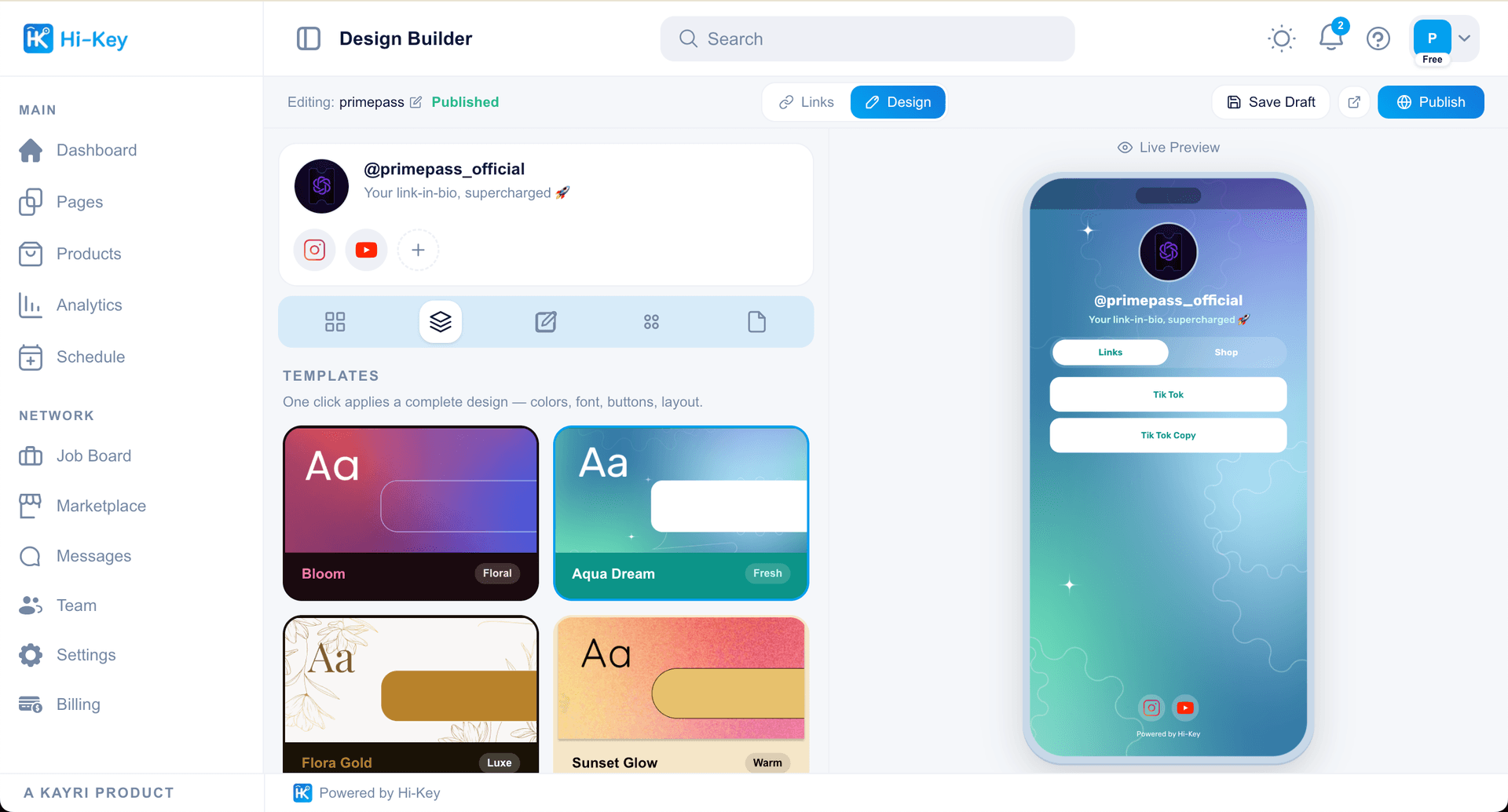 HiKey Link & Creator Platform